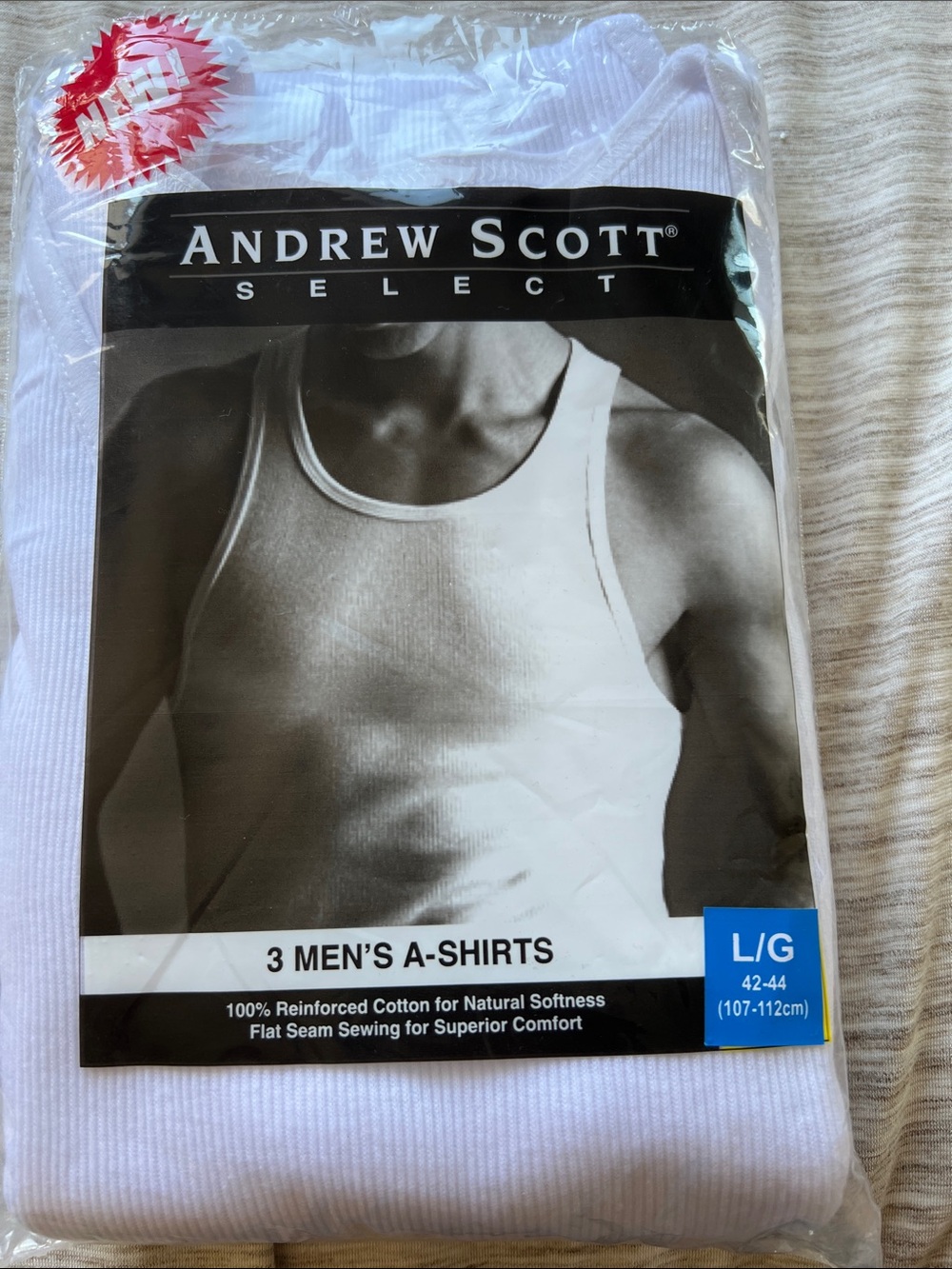 Men's White A-Shirt Tank (3 Pack)